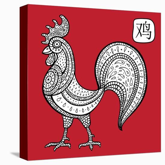 Chinese Zodiac. Animal Astrological Sign. Cock.-Katyau-Stretched Canvas