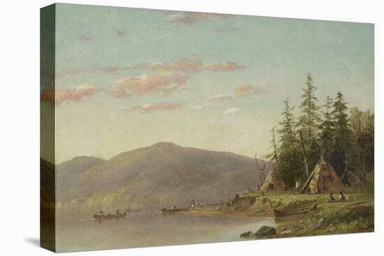 Chippewa Encampment on the Upper Mississippi, C.1845-Seth Eastman-Premier Image Canvas