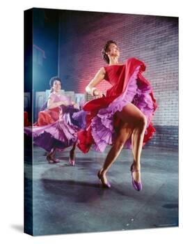 Chita Rivera and Liane Plane Dancing in a Scene from the Broadway Production of West Side Story-Hank Walker-Premier Image Canvas