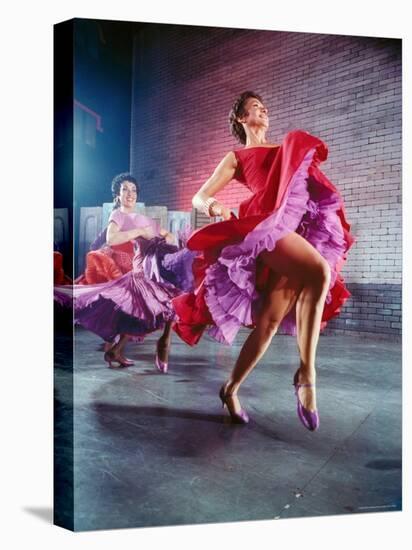 Chita Rivera and Liane Plane Dancing in a Scene from the Broadway Production of West Side Story-Hank Walker-Premier Image Canvas