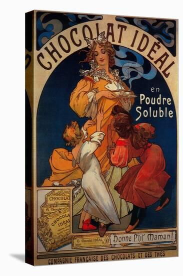 Chocolat Ideal Vintage Poster - Europe-Lantern Press-Stretched Canvas