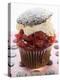 Chocolate Cherry Muffin with Whipped Cream and Lid-null-Premier Image Canvas