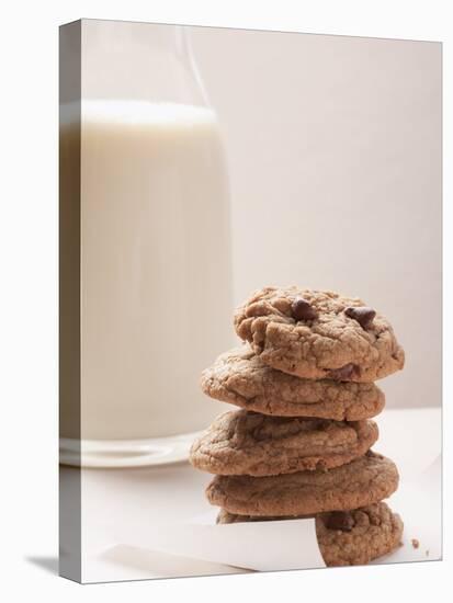 Chocolate Chip Cookies and a Glass of Milk-null-Premier Image Canvas