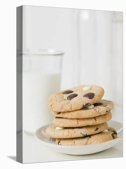 Chocolate Chip Cookies and Glass of Milk-null-Premier Image Canvas