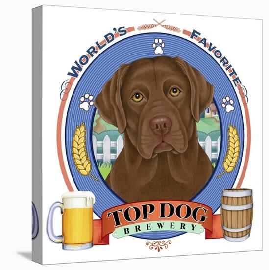 Chocolate Labrador Beer Label-Tomoyo Pitcher-Premier Image Canvas