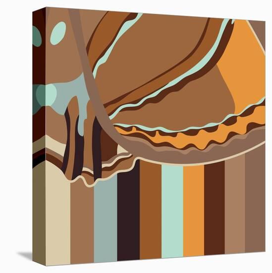 Chocolate Neapolitan Stripes-Belen Mena-Premier Image Canvas
