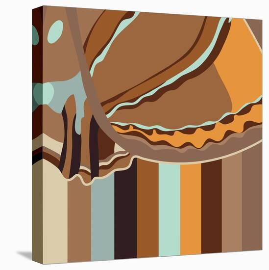 Chocolate Neapolitan Stripes-Belen Mena-Premier Image Canvas