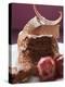 Chocolate Soufflé with Chocolate Curls and Cherries-null-Premier Image Canvas