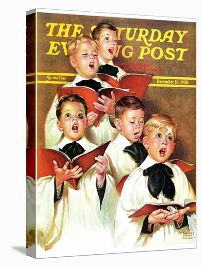 "Choir Boys Will Be Boys," Saturday Evening Post Cover, December 10, 1938-Frances Tipton Hunter-Premier Image Canvas