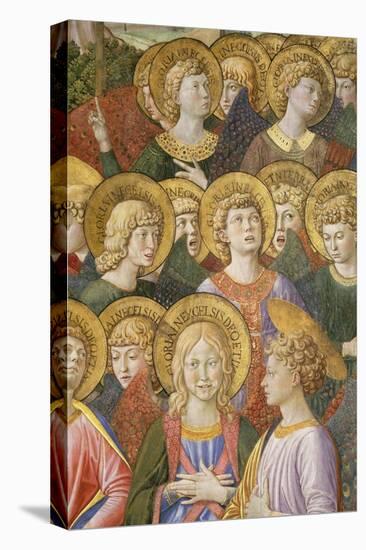 Choir of Angels, Detail from the Journey of the Magi Cycle in the Chapel, c.1460-Benozzo di Lese di Sandro Gozzoli-Premier Image Canvas