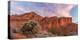 Cholla cactus and red rocks at sunrise, St. George, Utah, USA-null-Premier Image Canvas