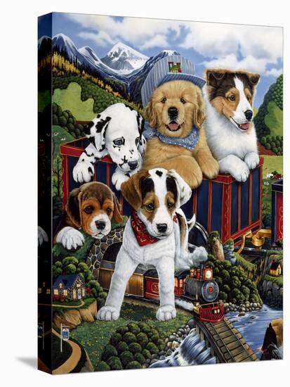 Choo Choo Puppies-Jenny Newland-Premier Image Canvas