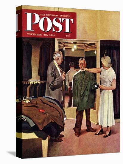 "Choosing a New Suit," Saturday Evening Post Cover, November 20, 1948-John Falter-Premier Image Canvas