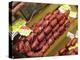 Chorizo, Red Paprika Sausage (Spain), Hanging up for Sale-Christopher Leggett-Premier Image Canvas