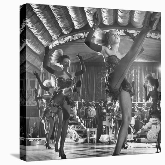 Chorus Girls Dancing During Show at Latin Quarter-George Silk-Premier Image Canvas