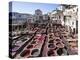 Chouwara Traditional Leather Tannery, Vats for Leather Hides and Skins, Fez, Morocco-Gavin Hellier-Premier Image Canvas