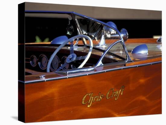 Chris Craft Classic Wooden Powerboat, Seattle Maritime Museum, Lake Union, Washington, USA-William Sutton-Premier Image Canvas