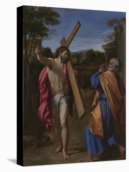 Christ Appearing to Saint Peter on the Appian Way (Domine, Quo Vadis), Ca 1602-Annibale Carracci-Premier Image Canvas