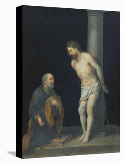 Christ at the Column (Oil on Canvas)-Bartolome Esteban Murillo-Premier Image Canvas