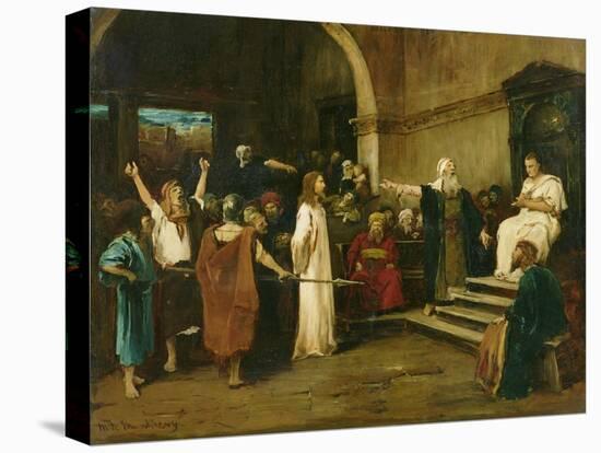 Christ Before Pilate, 1880-Mihaly Munkacsy-Premier Image Canvas