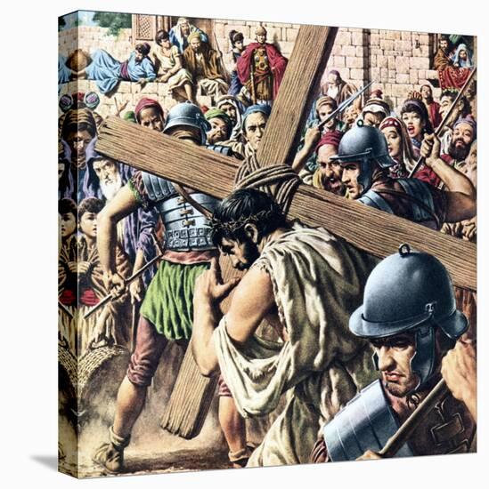 Christ Carrying His Cross-Jack Hayes-Premier Image Canvas