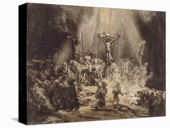 Christ Crucified between the Two Thieves: The Three Crosses, 1653-Rembrandt Harmensz. van Rijn-Premier Image Canvas