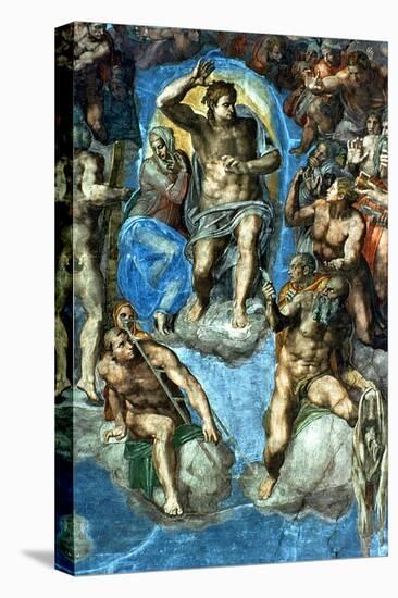 Christ, Detail from "The Last Judgement," in the Sistine Chapel, 16th Century-Michelangelo Buonarroti-Premier Image Canvas