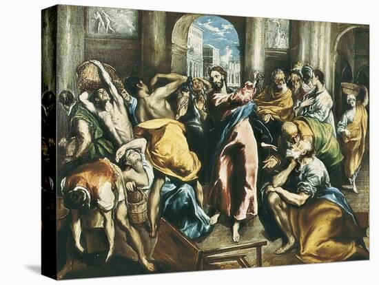 Christ Driving the Traders from the Temple-El Greco-Stretched Canvas