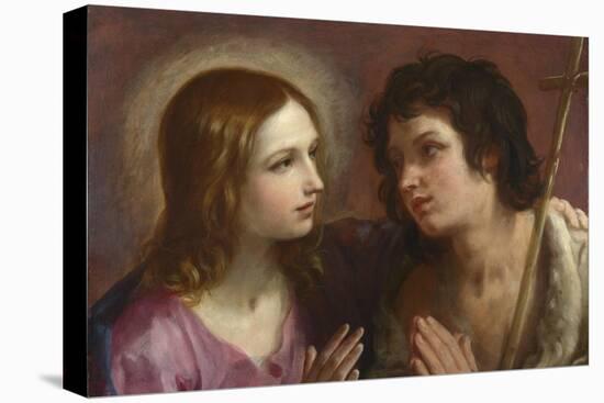 Christ Embracing Saint John the Baptist, C. 1640-Guido Reni-Premier Image Canvas