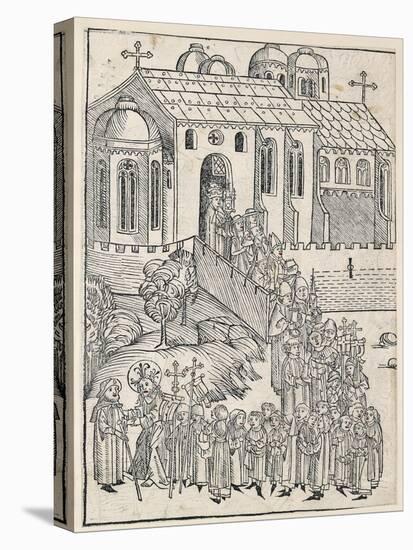 Christ Greeting a Pilgrim, C.1491-Michael Wolgemut-Premier Image Canvas