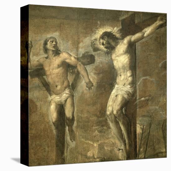 Christ on the Cross and the Good Thief, c.1565-Titian (Tiziano Vecelli)-Premier Image Canvas