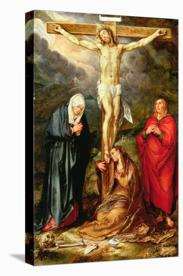 Christ on the Cross, with Mary, St John and the Magdalene, circa 1600-Hendrik Goltzius-Premier Image Canvas