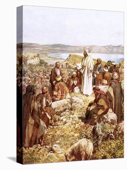 Christ Preaching to This Disciples and Others-William Brassey Hole-Premier Image Canvas