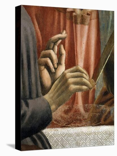 Christ's Hand Blessing, Judas' Hand Holding Bread, from the Last Supper, Fresco C.1444-50 (Detail)-Andrea Del Castagno-Premier Image Canvas