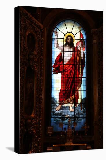 Christ, Stained Glass, St Isaac's Cathedral, St Petersburg, Russia, 2011-Sheldon Marshall-Premier Image Canvas