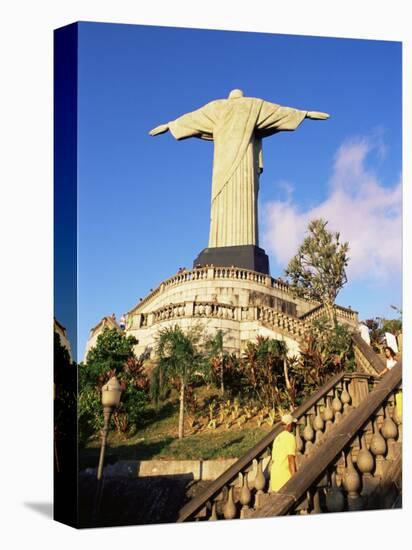 Christ the Redeemer Statue from Rear, Corcovado, Rio De Janeiro, Brazil, South America-Upperhall-Premier Image Canvas