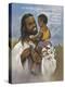 Christ with Child-Bev Lopez-Stretched Canvas