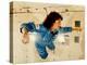 Christa McAuliffe Experiences Weightlessness-null-Stretched Canvas
