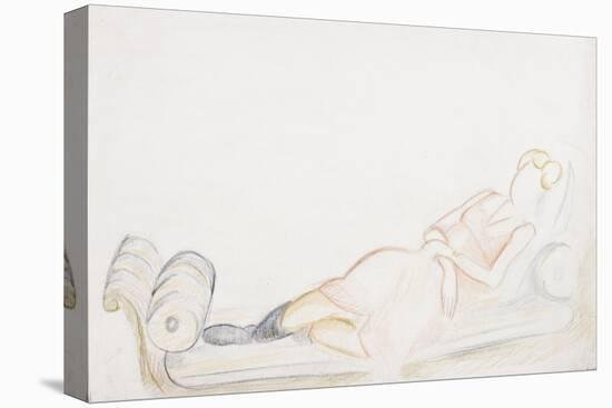 Christine Mavrogordato on a Day Bed, C.1928-Mark Gertler-Premier Image Canvas