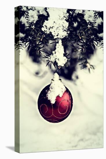 Christmas Ball Hanging on A Spruce Tree - Retro-SHS Photography-Premier Image Canvas