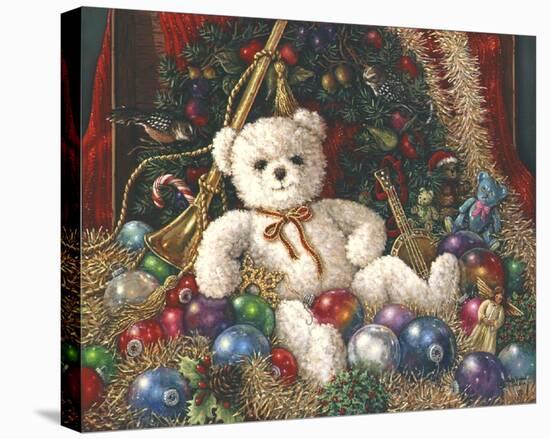 Christmas Bear-Janet Kruskamp-Stretched Canvas