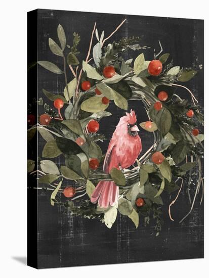Christmas Cardinal II-Emma Scarvey-Stretched Canvas