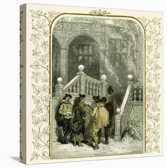 Christmas carollers - illustration by Birket Foster-Myles Birket Foster-Premier Image Canvas