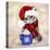 Christmas Cat with Hot Chocolate-MAKIKO-Premier Image Canvas