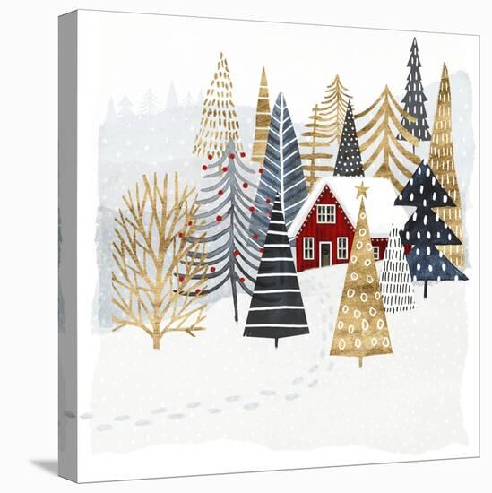 Christmas Chalet I-Victoria Borges-Stretched Canvas