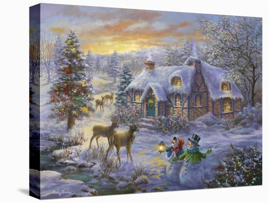 Christmas Cottage-Nicky Boehme-Premier Image Canvas