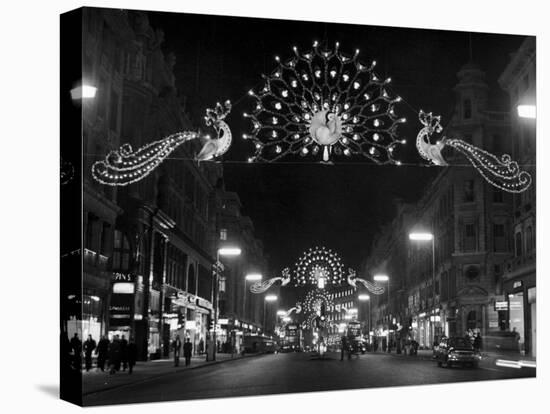 Christmas Decorations Hung across Regent Street in London-null-Premier Image Canvas