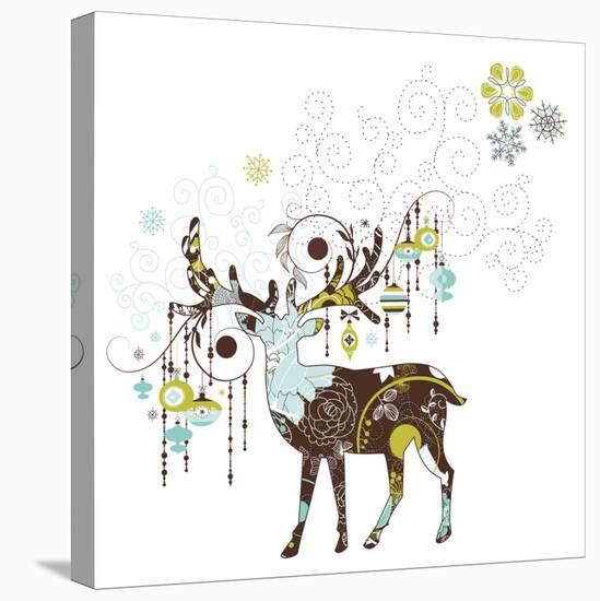 Christmas Deer-Alisa Foytik-Stretched Canvas