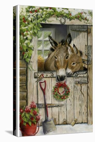 Christmas Donkies-Janet Pidoux-Premier Image Canvas