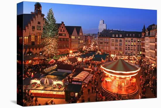 Christmas Fair on Roemerberg Square, Frankfurt am Main, Hesse, Germany, Europe-Hans-Peter Merten-Premier Image Canvas